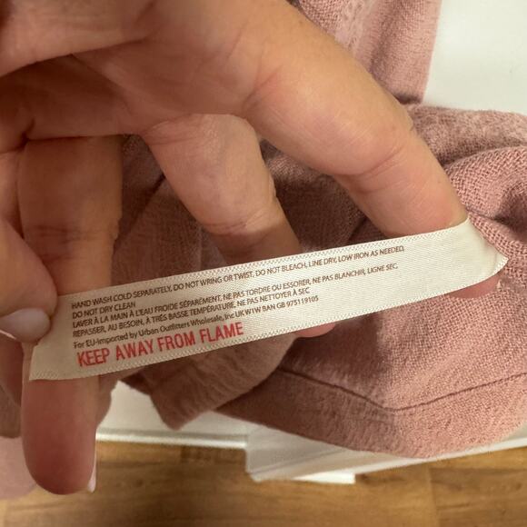 Free People Call It Simple Love Wrap Mini Dress Blush Pink Size Medium Cotton - Picture 5 of 9